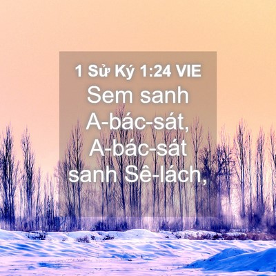 Picture 04 - 1 Sử Ký 1:24 VIE - Sem sanh A-bác-sát, A-bác-sát sanh - Bible Verse Picture
