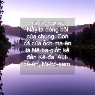 Picture 04 - 1 Sử Ký 1:29 VIE - Nầy là dòng dõi của chúng: Con cả của - Bible Verse Picture
