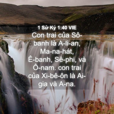 Picture 04 - 1 Sử Ký 1:40 VIE - Con trai của Sô-banh là A-li-an, Ma-na-hát, - Bible Verse Picture