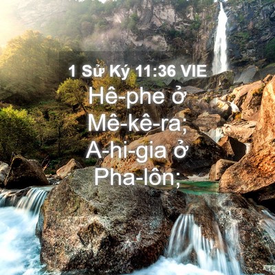 Picture 04 - 1 Sử Ký 11:36 VIE - Hê-phe ở Mê-kê-ra; A-hi-gia ở - Bible Verse Picture