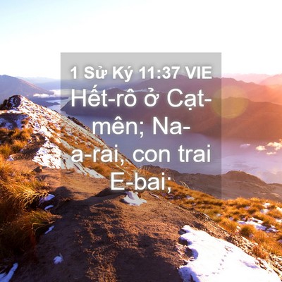 Picture 04 - 1 Sử Ký 11:37 VIE - Hết-rô ở Cạt-mên; Na-a-rai, con trai - Bible Verse Picture
