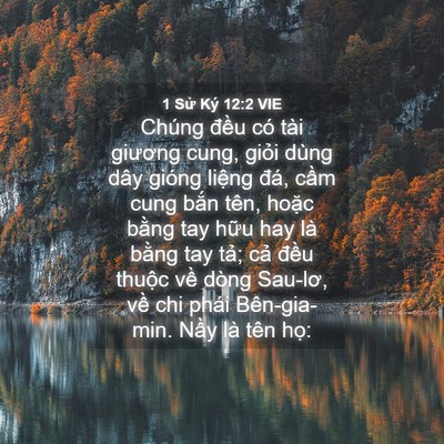 Picture 04 - 1 Sử Ký 12:2 VIE - Chúng đều có tài giương cung, giỏi - Bible Verse Picture