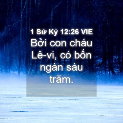 Picture 04 - 1 Sử Ký 12:26 VIE - Bởi con cháu Lê-vi, có bốn ngàn sáu - Bible Verse Picture