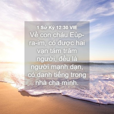 Picture 04 - 1 Sử Ký 12:30 VIE - Về con cháu Eùp-ra-im, có được hai vạn - Bible Verse Picture