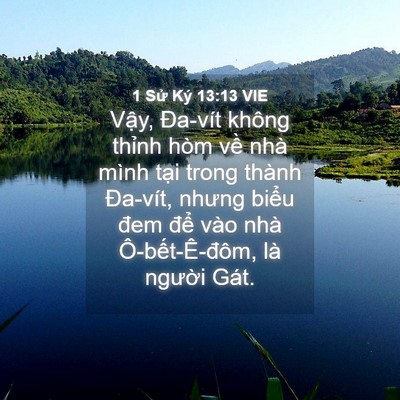 Picture 04 - 1 Sử Ký 13:13 VIE - Vậy, Đa-vít không thỉnh hòm về nhà - Bible Verse Picture