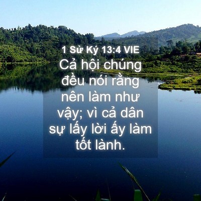 Picture 04 - 1 Sử Ký 13:4 VIE - Cả hội chúng đều nói rằng nên làm - Bible Verse Picture