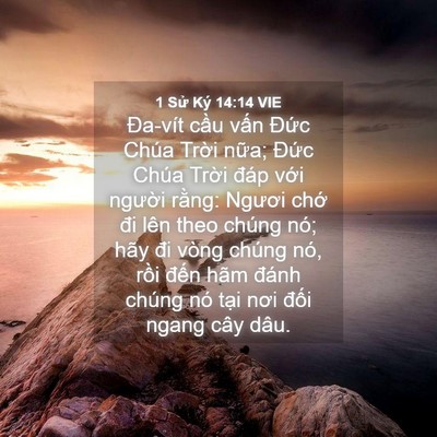 Picture 04 - 1 Sử Ký 14:14 VIE - Đa-vít cầu vấn Đức Chúa Trời nữa; - Bible Verse Picture