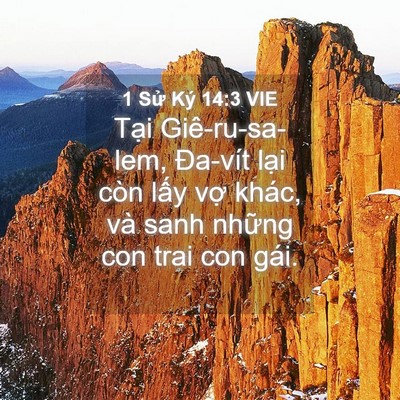 Picture 04 - 1 Sử Ký 14:3 VIE - Tại Giê-ru-sa-lem, Đa-vít lại còn lấy - Bible Verse Picture
