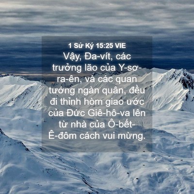Picture 04 - 1 Sử Ký 15:25 VIE - Vậy, Đa-vít, các trưởng lão của - Bible Verse Picture