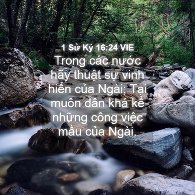 Picture 04 - 1 Sử Ký 16:24 VIE - Trong các nước hãy thuật sự vinh hiển - Bible Verse Picture