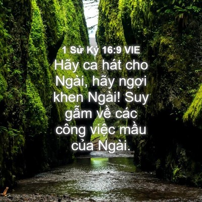 Picture 04 - 1 Sử Ký 16:9 VIE - Hãy ca hát cho Ngài, hãy ngợi khen Ngài! - Bible Verse Picture