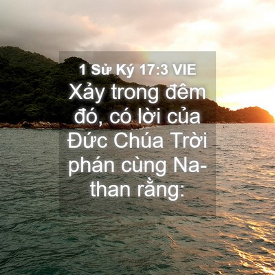 Picture 04 - 1 Sử Ký 17:3 VIE - Xảy trong đêm đó, có lời của Đức - Bible Verse Picture