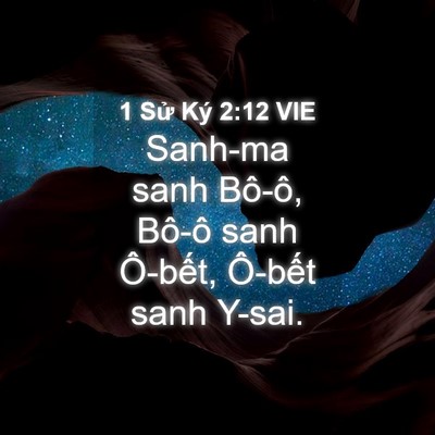 Picture 04 - 1 Sử Ký 2:12 VIE - Sanh-ma sanh Bô-ô, Bô-ô sanh Ô-bết, - Bible Verse Picture