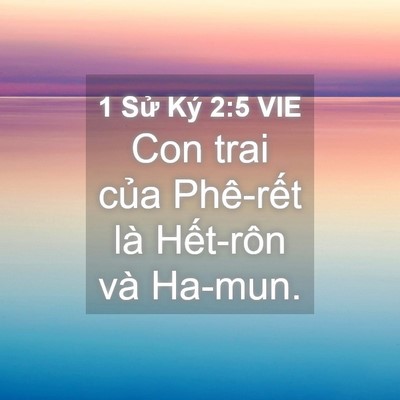 Picture 04 - 1 Sử Ký 2:5 VIE - Con trai của Phê-rết là Hết-rôn và - Bible Verse Picture