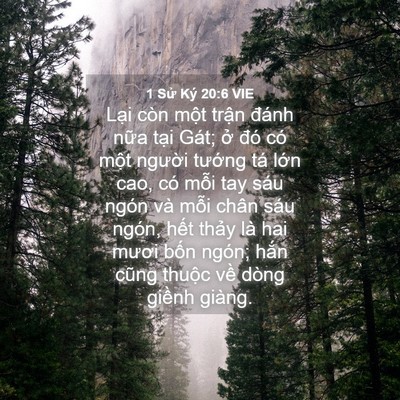 Picture 04 - 1 Sử Ký 20:6 VIE - Lại còn một trận đánh nữa tại Gát; - Bible Verse Picture