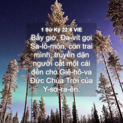 Picture 04 - 1 Sử Ký 22:6 VIE - Bấy giờ, Đa-vít gọi Sa-lô-môn, con trai - Bible Verse Picture