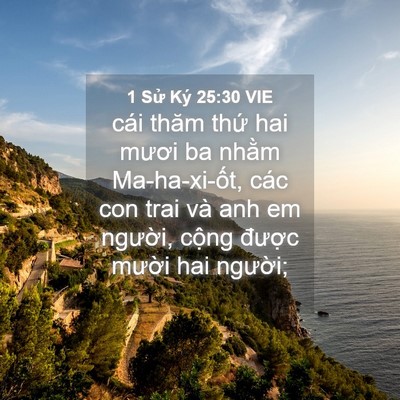 Picture 04 - 1 Sử Ký 25:30 VIE - cái thăm thứ hai mươi ba nhằm - Bible Verse Picture