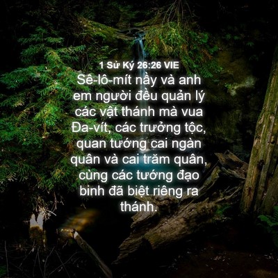 Picture 04 - 1 Sử Ký 26:26 VIE - Sê-lô-mít nầy và anh em người đều - Bible Verse Picture