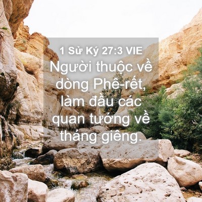Picture 04 - 1 Sử Ký 27:3 VIE - Người thuộc về dòng Phê-rết, làm - Bible Verse Picture