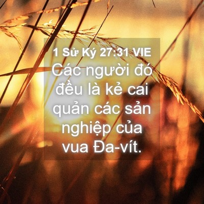 Picture 04 - 1 Sử Ký 27:31 VIE - Các người đó đều là kẻ cai quản - Bible Verse Picture