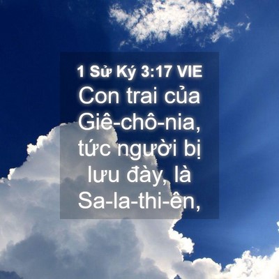Picture 04 - 1 Sử Ký 3:17 VIE - Con trai của Giê-chô-nia, tức người bị - Bible Verse Picture