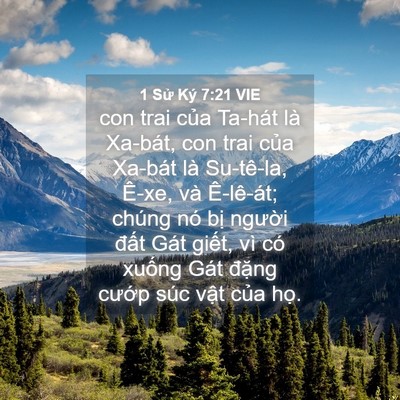 Picture 04 - 1 Sử Ký 7:21 VIE - con trai của Ta-hát là Xa-bát, con trai - Bible Verse Picture