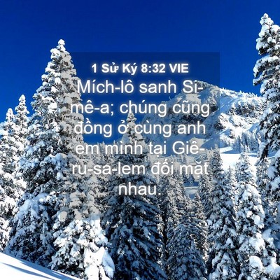 Picture 04 - 1 Sử Ký 8:32 VIE - Mích-lô sanh Si-mê-a; chúng cũng đồng ở - Bible Verse Picture