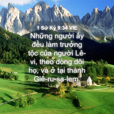 Picture 04 - 1 Sử Ký 9:34 VIE - Những người ấy đều làm trưởng tộc - Bible Verse Picture