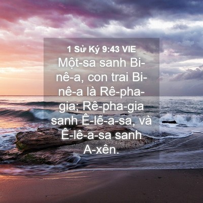 Picture 04 - 1 Sử Ký 9:43 VIE - Một-sa sanh Bi-nê-a, con trai Bi-nê-a là - Bible Verse Picture