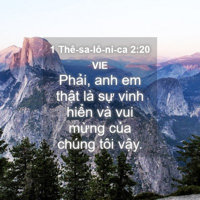 Picture 04 - 1 Thê-sa-lô-ni-ca 2:20 VIE - Phải, anh em thật là sự vinh hiển và - Bible Verse Picture