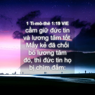 Picture 04 - 1 Ti-mô-thê 1:19 VIE - cầm giữ đức tin và lương tâm tốt. - Bible Verse Picture