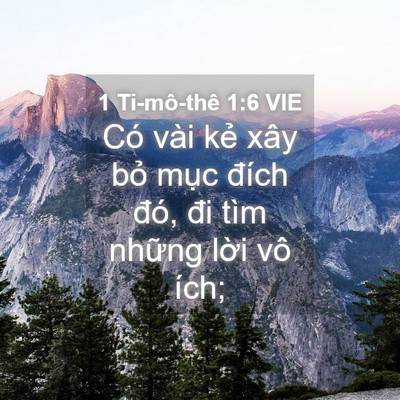Picture 04 - 1 Ti-mô-thê 1:6 VIE - Có vài kẻ xây bỏ mục đích đó, đi - Bible Verse Picture