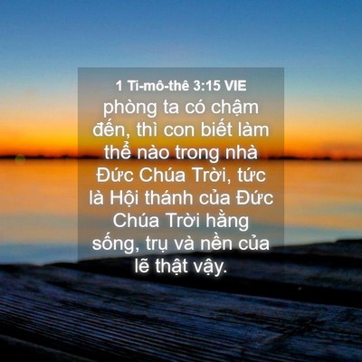 Picture 04 - 1 Ti-mô-thê 3:15 VIE - phòng ta có chậm đến, thì con biết làm - Bible Verse Picture