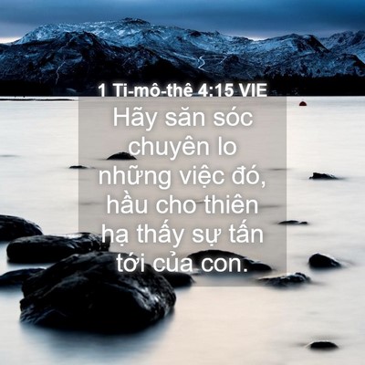 Picture 04 - 1 Ti-mô-thê 4:15 VIE - Hãy săn sóc chuyên lo những việc đó, - Bible Verse Picture