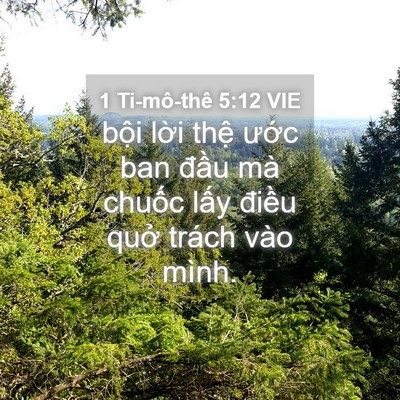 Picture 04 - 1 Ti-mô-thê 5:12 VIE - bội lời thệ ước ban đầu mà chuốc - Bible Verse Picture