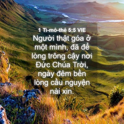 Picture 04 - 1 Ti-mô-thê 5:5 VIE - Người thật góa ở một mình, đã để - Bible Verse Picture