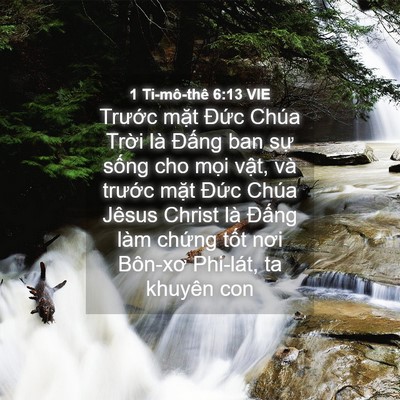 Picture 04 - 1 Ti-mô-thê 6:13 VIE - Trước mặt Đức Chúa Trời là Đấng - Bible Verse Picture