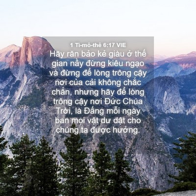 Picture 04 - 1 Ti-mô-thê 6:17 VIE - Hãy răn bảo kẻ giàu ở thế gian nầy - Bible Verse Picture