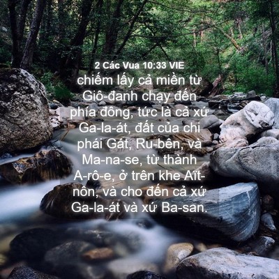 Picture 04 - 2 Các Vua 10:33 VIE - chiếm lấy cả miền từ Giô-đanh chạy - Bible Verse Picture