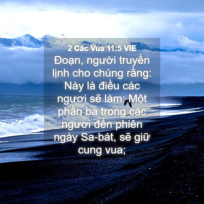 Picture 04 - 2 Các Vua 11:5 VIE - Đoạn, người truyền lịnh cho chúng - Bible Verse Picture