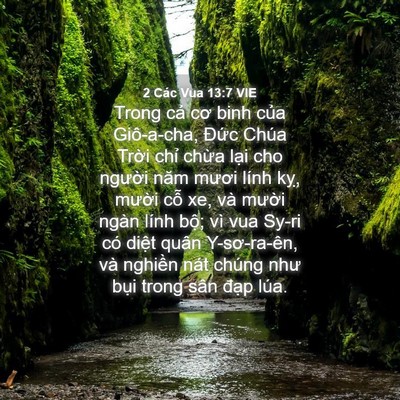 Picture 04 - 2 Các Vua 13:7 VIE - Trong cả cơ binh của Giô-a-cha, Đức - Bible Verse Picture