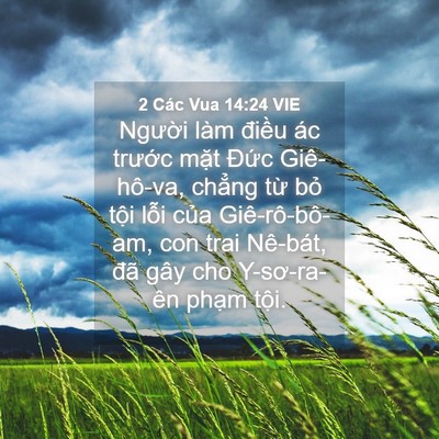 Picture 04 - 2 Các Vua 14:24 VIE - Người làm điều ác trước mặt Đức - Bible Verse Picture