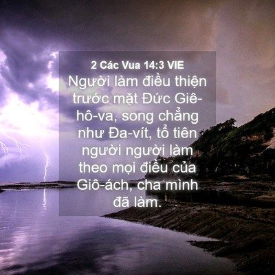 Picture 04 - 2 Các Vua 14:3 VIE - Người làm điều thiện trước mặt - Bible Verse Picture