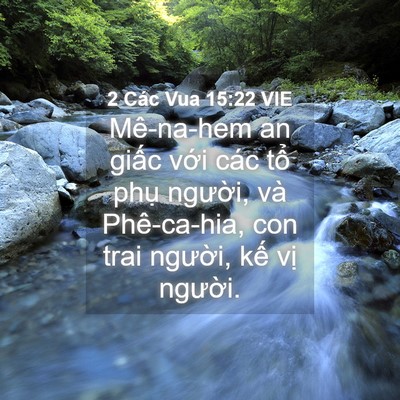 Picture 04 - 2 Các Vua 15:22 VIE - Mê-na-hem an giấc với các tổ phụ - Bible Verse Picture