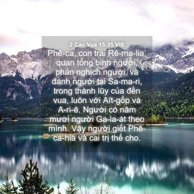 Picture 04 - 2 Các Vua 15:25 VIE - Phê-ca, con trai Rê-ma-lia, quan tổng binh - Bible Verse Picture