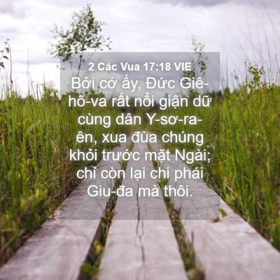 Picture 04 - 2 Các Vua 17:18 VIE - Bởi cớ ấy, Đức Giê-hô-va rất nổi - Bible Verse Picture