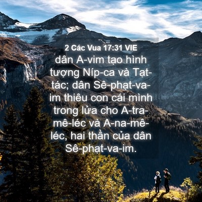 Picture 04 - 2 Các Vua 17:31 VIE - dân A-vim tạo hình tượng Níp-ca và - Bible Verse Picture