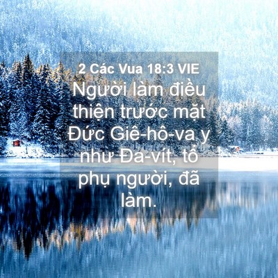 Picture 04 - 2 Các Vua 18:3 VIE - Người làm điều thiện trước mặt - Bible Verse Picture