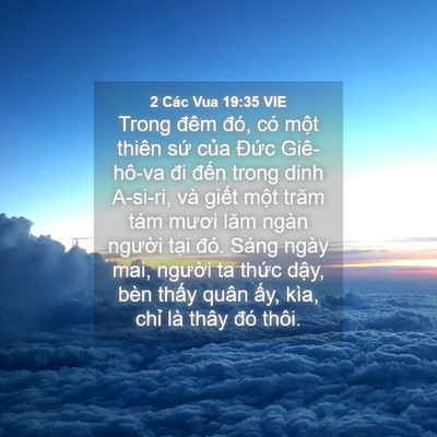 Picture 04 - 2 Các Vua 19:35 VIE - Trong đêm đó, có một thiên sứ của - Bible Verse Picture