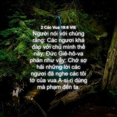 Picture 04 - 2 Các Vua 19:6 VIE - Người nói với chúng rằng: Các ngươi - Bible Verse Picture